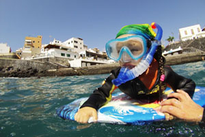 Snorkeling with the board
