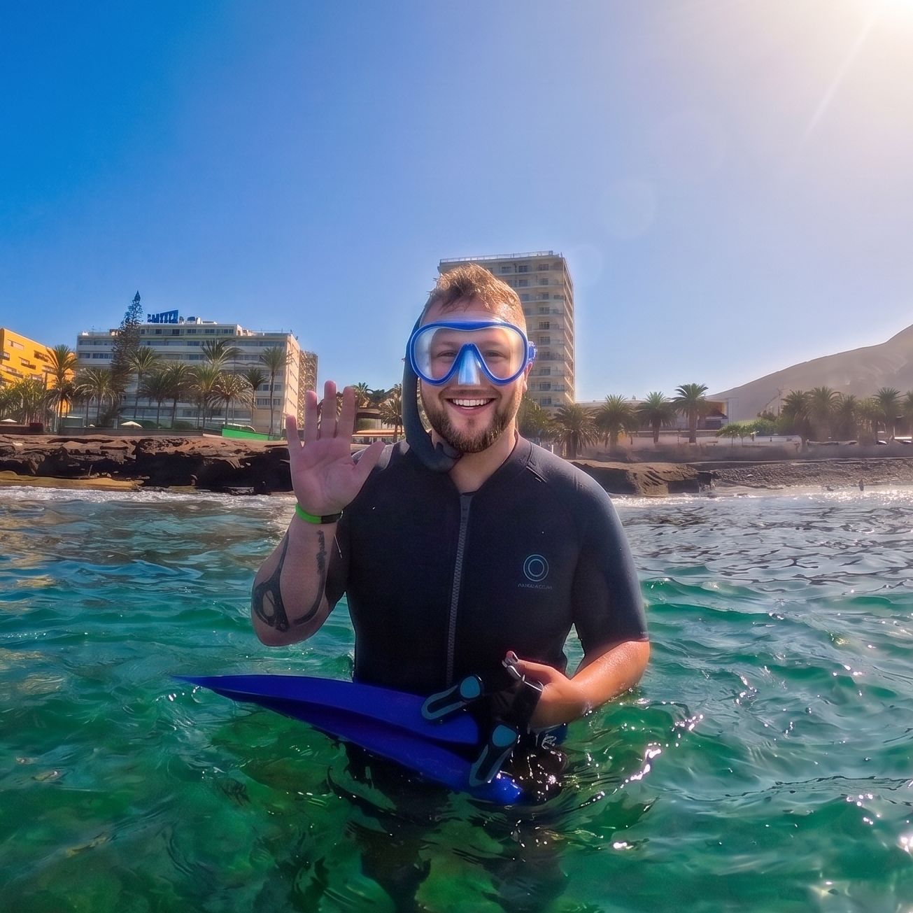 snorkeling in los cristianos tenerife with diving atlantis